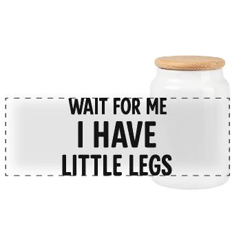Funny Saying Humor Meme Funny Gift Idea - Panoramic Cookie Jar with Wooden Lid - white - Front