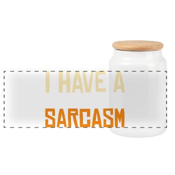 Sarkasmus-Abschluss T-Shirt Design - Panorama Keksdose mit Holzdeckel - Weiß - Vorne