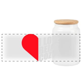 I Love Being Cozy Gemütlichkeit Zuhause Entspannt - Panoramic Cookie Jar with Wooden Lid - white - Front
