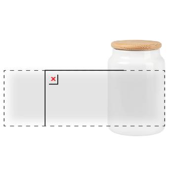 Image manquante – Fichier non trouvé Paysage - Boîte à biscuits avec couvercle en bois - blanc - Devant