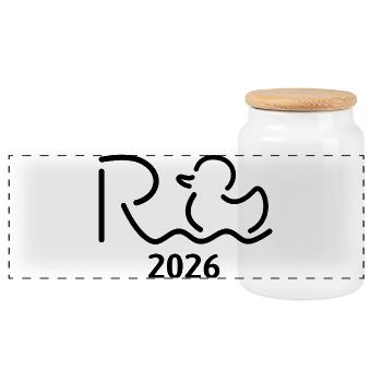 Rente 2026 - Ruhestand - Pension - Panorama Keksdose mit Holzdeckel - Weiß - Vorne