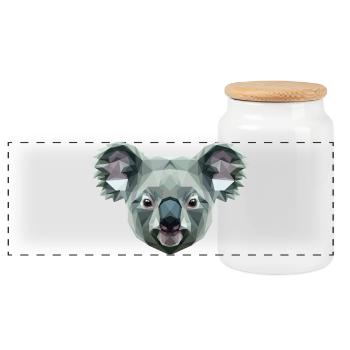 Koala Bear Australia Koala Bear Cute Koala Bears - Panoramic Cookie Jar with Wooden Lid - white - Front