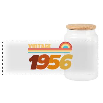 70 Years 1956 Rock Style T-Shirt - Panoramic Cookie Jar with Wooden Lid - white - Front