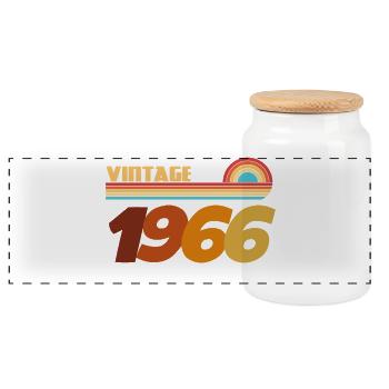 60 Years 1966 Rock Style T-Shirt - Panoramic Cookie Jar with Wooden Lid - white - Front