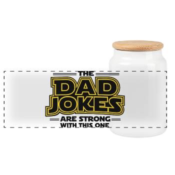 Blagues de père Stark Blague de papa Blagues de papa Papa papa - Boîte à biscuits avec couvercle en bois - blanc - Devant
