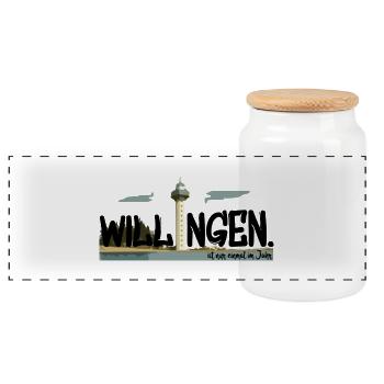 Willingen est seulement une fois par an - Boîte à biscuits avec couvercle en bois - blanc - Devant