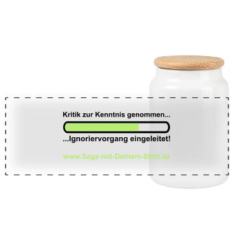 Ignoriervorgang - Promotion - Panoramic Cookie Jar with Wooden Lid - white - Front