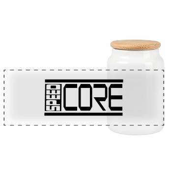 Speedcore - Panorama Keksdose mit Holzdeckel - Weiß - Vorne