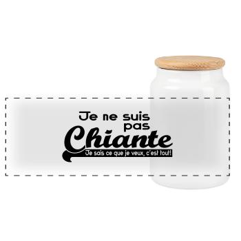 chiante - Boîte à biscuits avec couvercle en bois - blanc - Devant