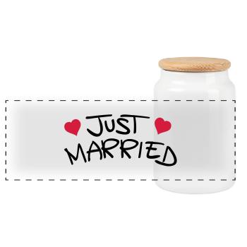 just_married_1__f2 - Boîte à biscuits avec couvercle en bois - blanc - Devant