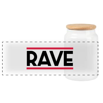 RAVE - Panorama Keksdose mit Holzdeckel - Weiß - Vorne