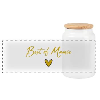 OMA. MUTTERTAG. ALLES GUTE ZUM GEBURTSTAG OMA. ICH LIEBE DICH - Panorama Keksdose mit Holzdeckel - Weiß - Vorne