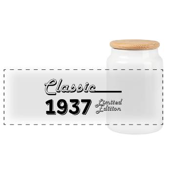 Classic 1937 édition limitée - Boîte à biscuits avec couvercle en bois - blanc - Devant