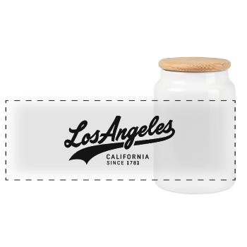 Los Angeles Édition Limitée depuis 1781 - Boîte à biscuits avec couvercle en bois - blanc - Devant