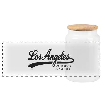 Los Angeles Édition Limitée depuis 1781 - Boîte à biscuits avec couvercle en bois - blanc - Devant