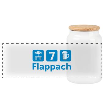 Flappach Tisch 7 Ravensburg - Panorama Keksdose mit Holzdeckel - Weiß - Vorne