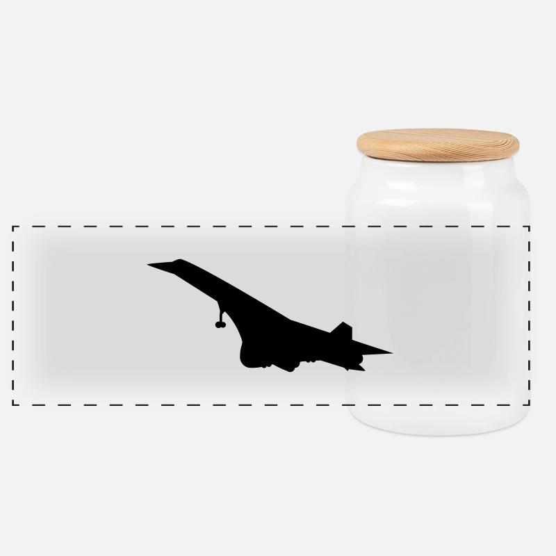 concorde - Panorama Keksdose mit Holzdeckel - Weiß