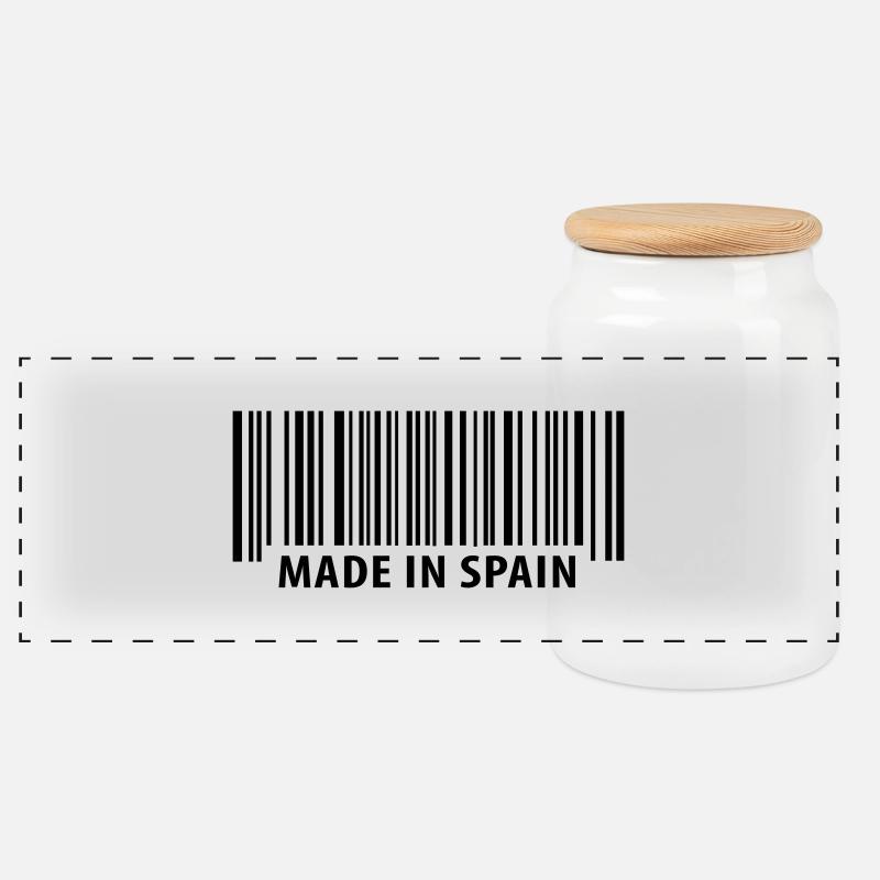 Made in Spain - Panorama Keksdose mit Holzdeckel - Weiß