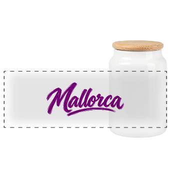 Mallorca - Spanien - Spain - Espana - Insel - Panorama Keksdose mit Holzdeckel - Weiß - Vorne