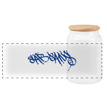 T-shirt Sargans pour de vrais Sargans - Boîte à biscuits avec couvercle en bois - blanc - Devant