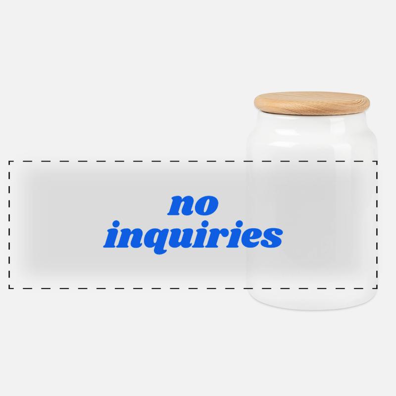 no inquiries - Panoramic Cookie Jar with Wooden Lid - white