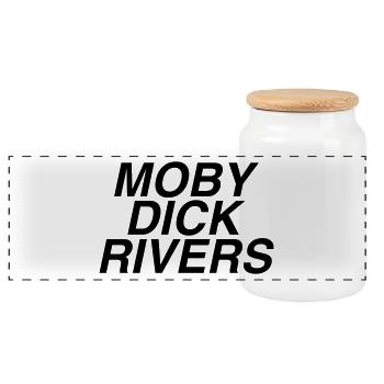 moby dick Flüsse - Panorama Keksdose mit Holzdeckel - Weiß - Vorne