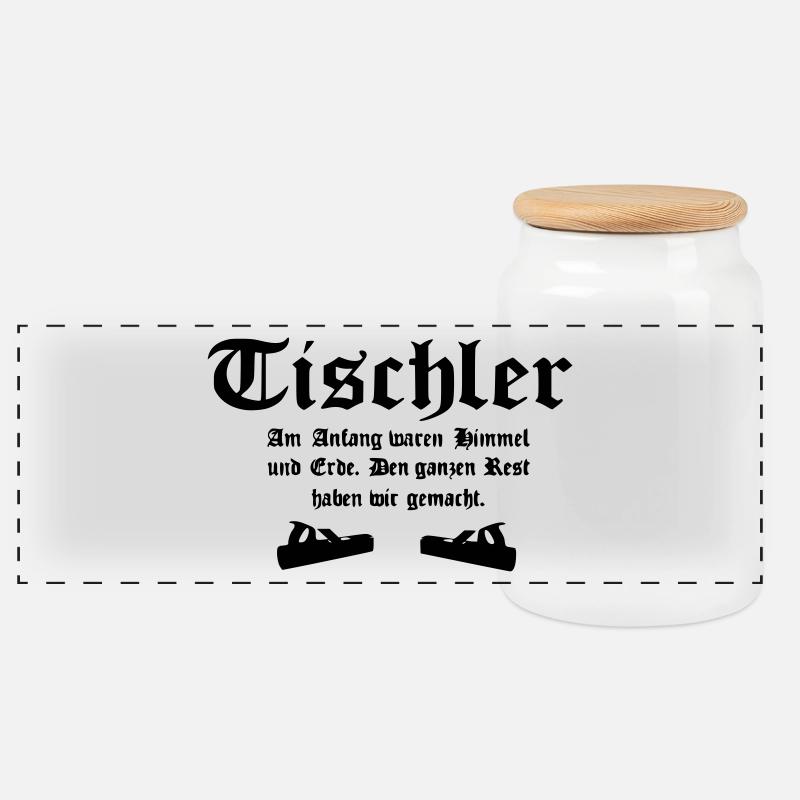 tischler - Panorama Keksdose mit Holzdeckel - Weiß