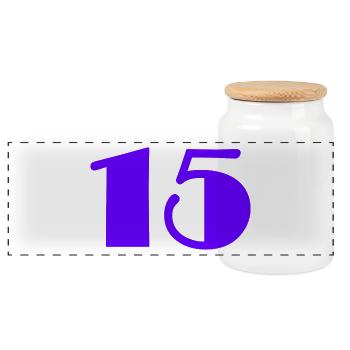 15 ANS,15e ANNIVERSAIRE,ANNIVERSAIRE 15 ANS - Boîte à biscuits avec couvercle en bois - blanc - Devant