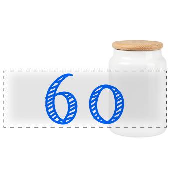ANNIVERSARY. HAPPY BIRTHDAY. HAPPY BIRTHDAY - Panoramic Cookie Jar with Wooden Lid - white - Front
