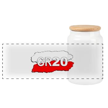 LOGO GR 20 - Boîte à biscuits avec couvercle en bois - blanc - Devant