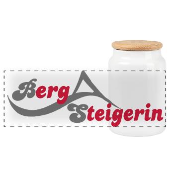 Bergsport - Panorama Keksdose mit Holzdeckel - Weiß - Vorne