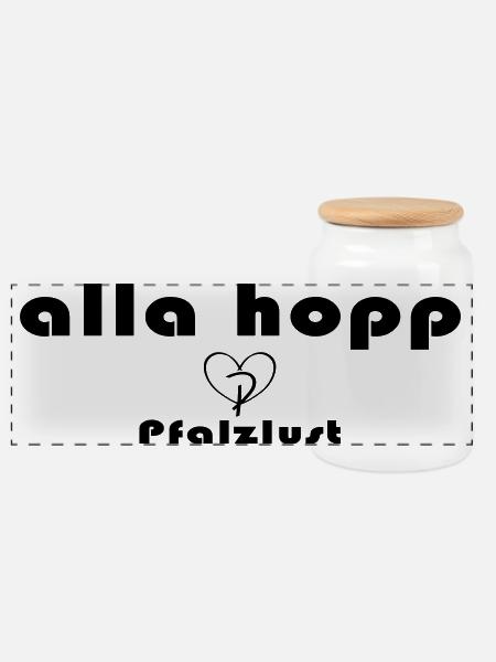 alla hopp - Panorama Keksdose mit Holzdeckel - Weiß