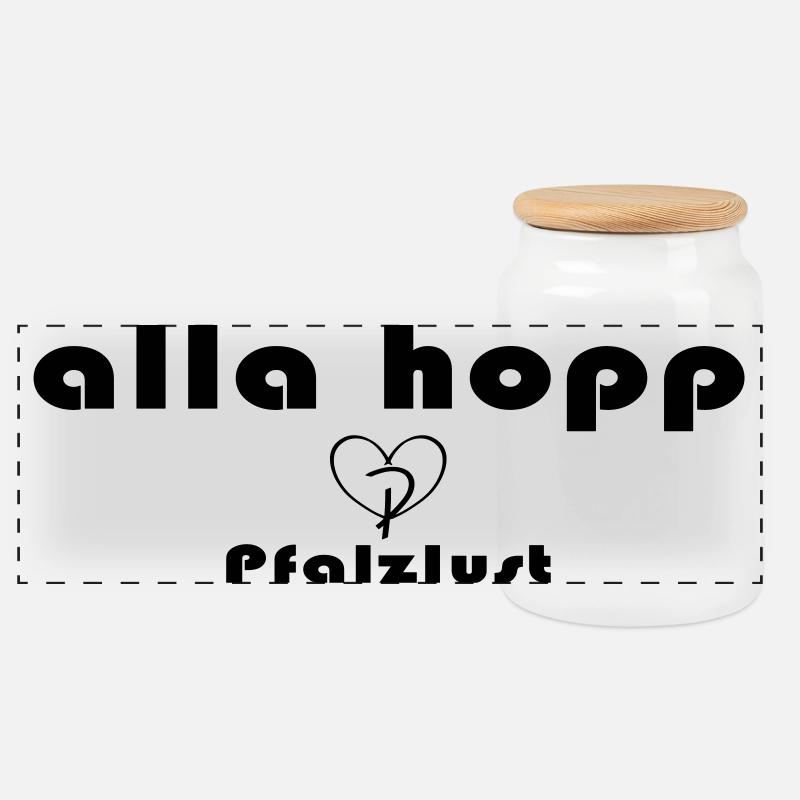 alla hopp - Panorama Keksdose mit Holzdeckel - Weiß