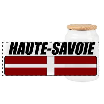 Haute Savoie - Boîte à biscuits avec couvercle en bois - blanc - Devant