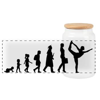 Yogini Development - Panoramic Cookie Jar with Wooden Lid - white - Front