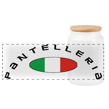 Pantelleria Italie Câpres - Boîte à biscuits avec couvercle en bois - blanc - Devant