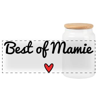 GRANNY. MOM. GRANDMA. MOTHER'S DAY - Panoramic Cookie Jar with Wooden Lid - white - Front