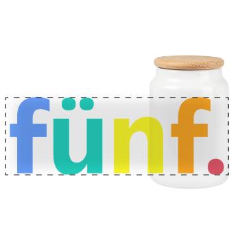 5. Geburtstag Junge Fünf 5 Jahre Jubiläum  - Panorama Keksdose mit Holzdeckel - Weiß - Vorne
