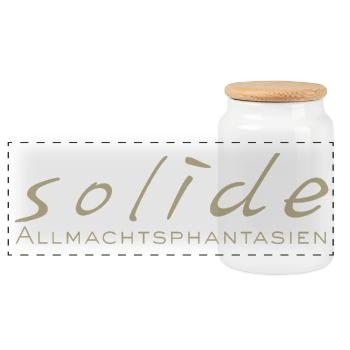 Solide Allmachtsphantasien - Panorama Keksdose mit Holzdeckel - Weiß - Vorne