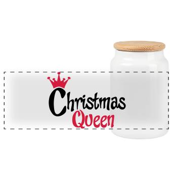 weihnachten - Panorama Keksdose mit Holzdeckel - Weiß - Vorne