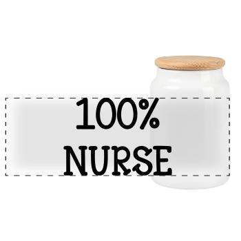 Krankenschwester / Mediziner / Doctor / - Panorama Keksdose mit Holzdeckel - Weiß - Vorne
