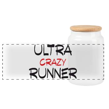 Ultra Crazy Runner - Panoramic Cookie Jar with Wooden Lid - white - Front