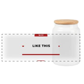Who Needs Hair? Body Like This - Panoramic Cookie Jar with Wooden Lid - white - Front