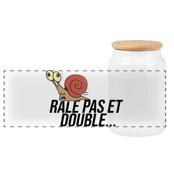 Arrete De Raler Rale pas et double véhicule humour - Boîte à biscuits avec couvercle en bois - blanc - Devant