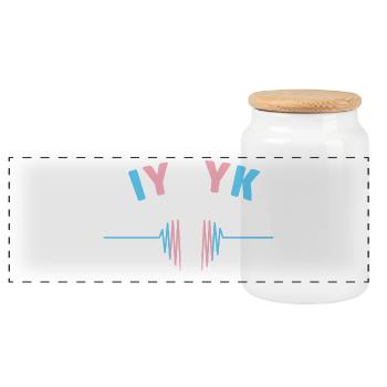 LGBT Pride Month - IYKYK Transgender - Panoramic Cookie Jar with Wooden Lid - white - Front