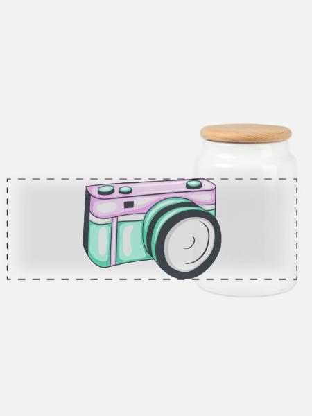 Leidenschaft für die Fotografie #fotografia #camara - Panorama Keksdose mit Holzdeckel - Weiß
