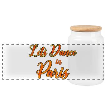 Soirée dansante à Paris - Boîte à biscuits avec couvercle en bois - blanc - Devant