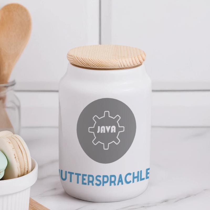 Native speaker: JavaScript Edition Panoramic Cookie Jar with Wooden Lid