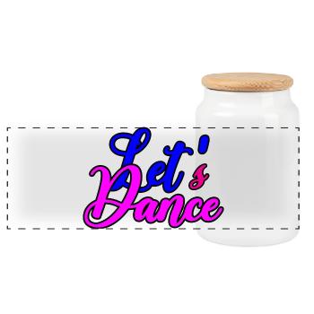 Motivation de danse joyeuse - Boîte à biscuits avec couvercle en bois - blanc - Devant
