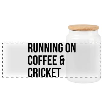 Cricket - Panoramic Cookie Jar with Wooden Lid - white - Front